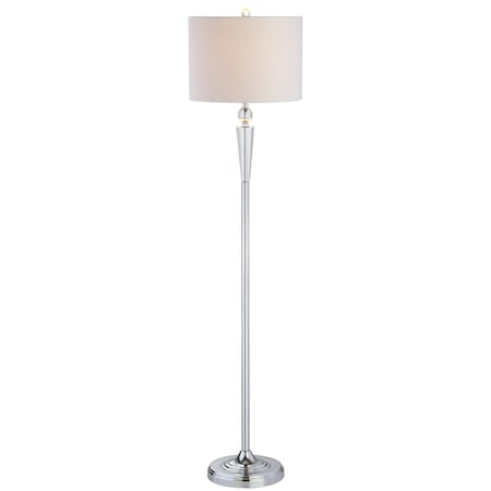 Jonathan Y Reese 59.5" Crystal LED Floor Lamp, Clear/Chrome JYL2022A