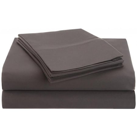 Vanessa Collection Microfiber Queen Sheet Set Solid  Silver MF1500QNSH SLSV
