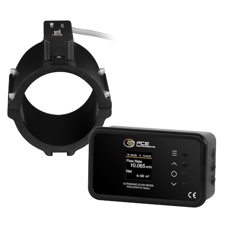 Pce Instruments Clamp-on ultrasonic flow meter, 0.03-5 m/s for DN65 pipes with Ethernet PoE PCE-UFM 65PVC