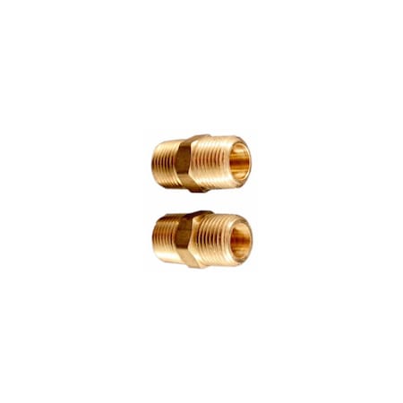 Milton Hex Coupling, Male, 3/8 In. MNPT, 2-Pk. Pair S-647