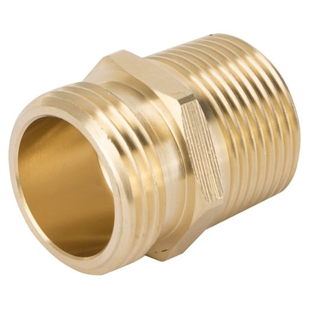 Landscapers Select Hose Connector, 3/4 x 3/4 x 1/2 in, NH x MNPT x FNPT, Brass, Brass GHADTRS-1