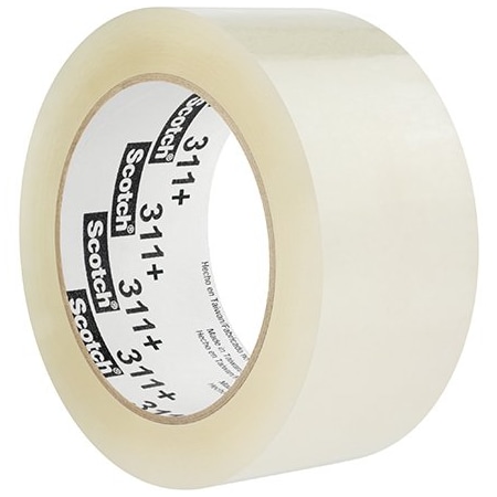 3M 2'' x 110 yds. Clear 3M 311+ Cold Temperature Carton Sealing Tape, 6PK T902311S6PK