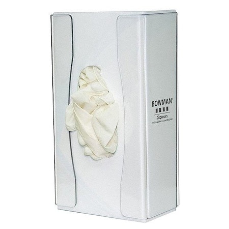 Glove Dispenser, PETG, Holds (1) Box ,Clear ,9-1/8 in H x 5-1/8 in W x 3 in D