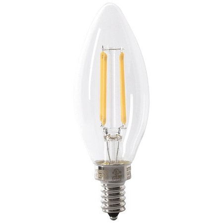 Feit Electric LED, 5.5 W, B10, Candelabra Screw (E12), PK4 BPCTC60930CAFIL/4
