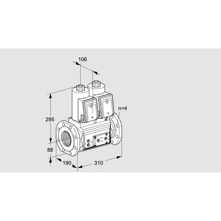 Honeywell Kromschroder VLV, DBL SOLND, 3 ANSI FLG, VCS7T80A05NNQR KS88202841
