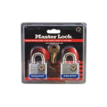 Master Lock Co Carded Padlock Steel 1-9/16in #3 2-Pack, 2PK 3T