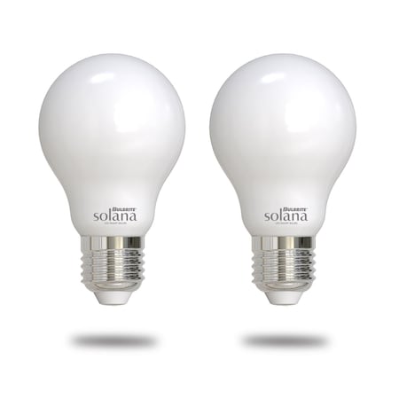 Bulbrite Solana 40-Watt Equivalent 90 CRI A19 Smart WIFI Connected LED Light Bulb, Milky, 2PK 861709