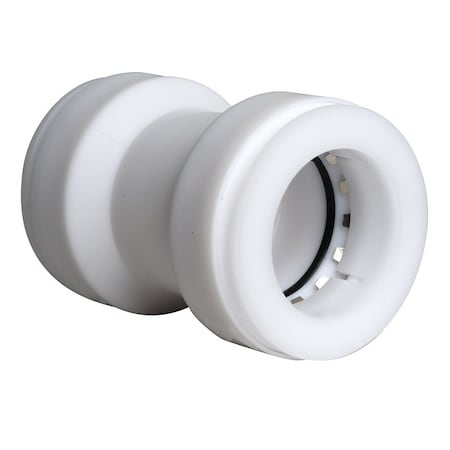 Insta-Plumb Pipe Coupling, 1-1/2 in, Push-to-Connect, Plastic, White 46IPK