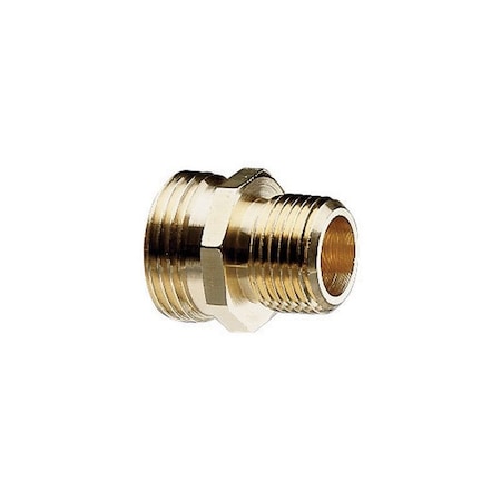 Gilmour 1/2 & 3/4 in. Brass Threaded Double Male Hose Connector 807504-1002