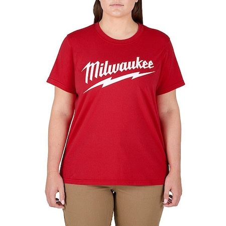 Milwaukee Tool Work Shirt, M, Red, Women's F453R-M