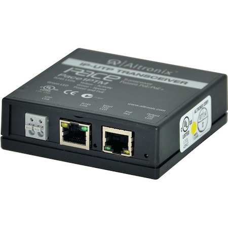 Altronix PoE Transceiver, 3-1/2" W, 1 Cam. Input PACE1PTM