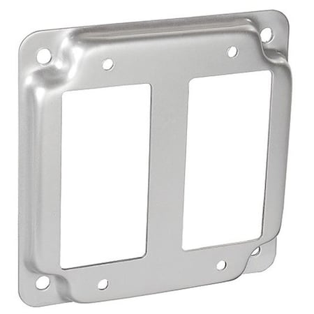 Southwire Box Cover with GFCI Opening, 4 in W, Square, 1-Gang, Steel, Silver, Galvanized G1950-UPC