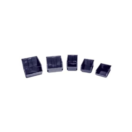 Quantum Storage Systems Shelf Storage Bin, Polypropylene/Polyethylene, Black, 11.9 in H, 18 3/8 in W, 19 3/4 in L QMS543BR