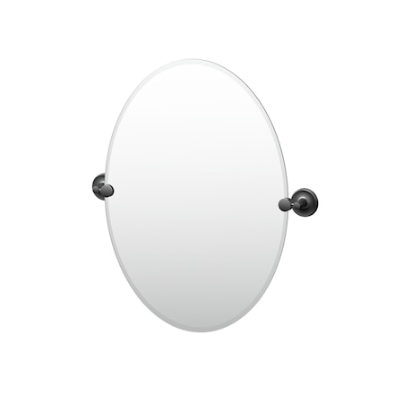 Gatco Designer II 26.5" Frameless Oval Mirror, Matte Black 5079MX