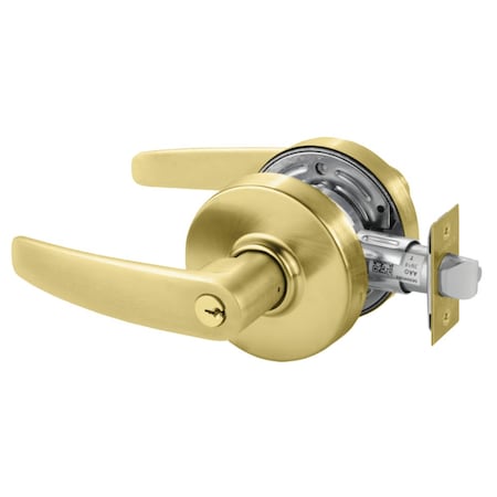 Sargent Grade 2 Storeroom/Closet Cylindrical Lock, B Lever, Conventional Cylinder, Satin Brass Finish, Non- 28-7G04 LB 04