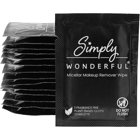 Simply Wonderful Micellar Makeup Remover Wipes, 100ct Sachet Bags, 5PK, 500 Wipes, 5PK SW71995MUS-5