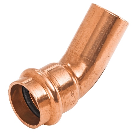 Nibco Press System 1-1/4 in. FTG X 1-1/4 in. D Press Wrought Copper 45 Degree Elbow 9046500PCU