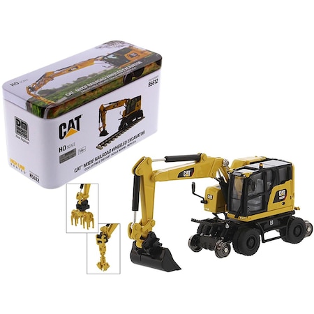 Thinkandplay CAT Caterpillar M323F Railroad Wheeled Excavator TH3467568