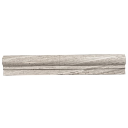 Apollo Tile Wooden Gray 2x12 Marble Polished Chair Rail Tile Trim 1.67 sqft/case, 10PK APLMGR882PA