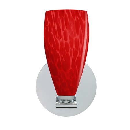 Besa Lighting Besa, Karli Wall Sconce, Red Cloud, Polished Nickel Finish, 1x40W MAX G9 base 1SX-7198RC-PN