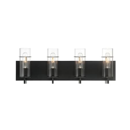 Eurofase Pista Traditional Incandescent Bathbar, 5-Light, Clear/Gold 34135-039