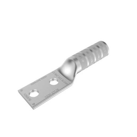 Burndy 300 kcmil, CU, 2 Hole, 1/2 Stud, 1-3/4 IN Spacing, Long Barrel YA302N