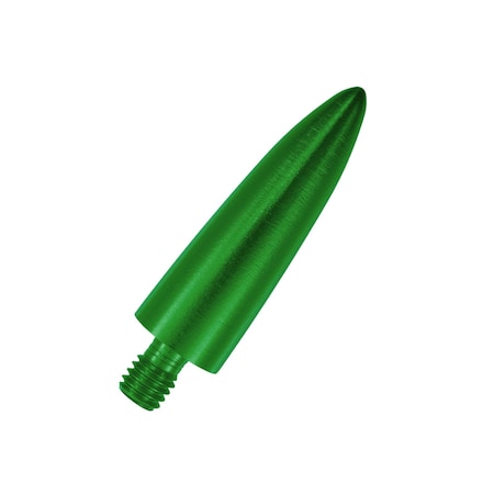 True Spike ANTENNA TOPPER Bullet Green Aluminum Threaded SA100TIPGR