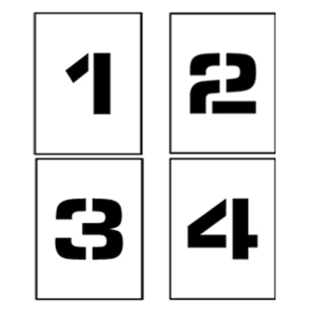 Nmc Individual Character Stencil 12 in. - Number Set 0-9 B67284