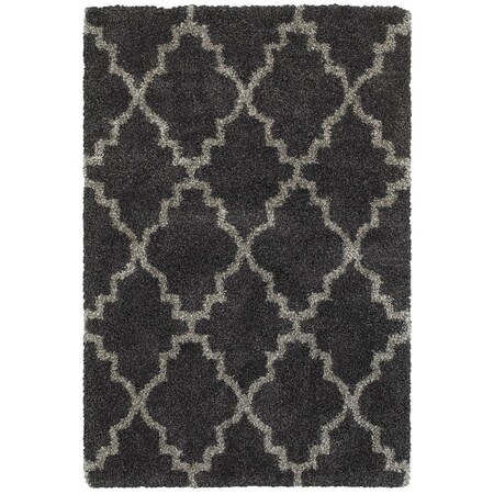 Oriental Weavers Henderson 092K1 8x11  Rectangle - Charcoal/ Grey-Polypropylene H092K1240330ST