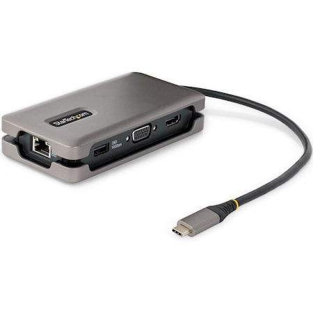 Startech.Com USB-C MULTIPORT ADAPTER WITH SINGLE MONITOR 4K 60HZ HDMI 2.0B HDR10 OR 1080P VGA DKT31CVHPD3