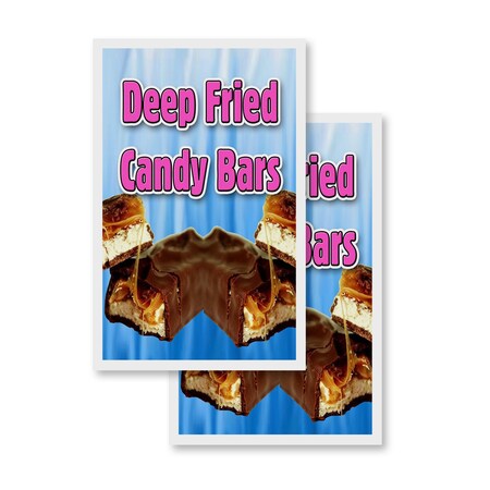 Signmission Deep Fried Candy Bars, Vinyl Decals Only 24 Inch x 36 Inch, Vinyl Decal, 2PK DSB-2436-2PACK-Deep Fried Candy Bars