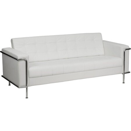 Flash Furniture Sofa, 33" x 31-1/2", Upholstery Color: White ZB-LESLEY-8090-SOFA-WH-GG