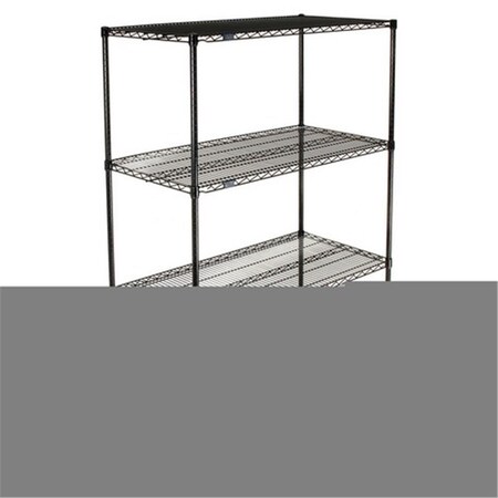 Nexel Epoxy Starter Shelf Unit- Black - 24 x 72 x 86 in. 24728B
