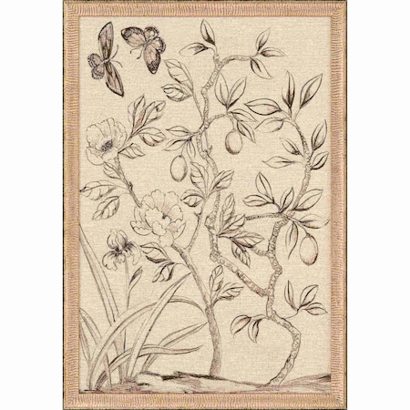 Homeroots Shimmering Garden I Silver Framed Print Wall Art 526930