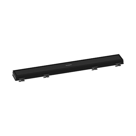 Hansgrohe RainDrain Match Trim Zero/ Tile 23 5/8" with Height Adjustable Frame in Matte Black 56036671