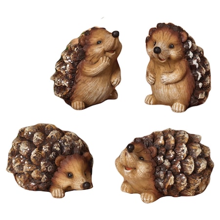 Gerson Assorted Hedgehog with Glitter Figurine 2.5 in. 2274250