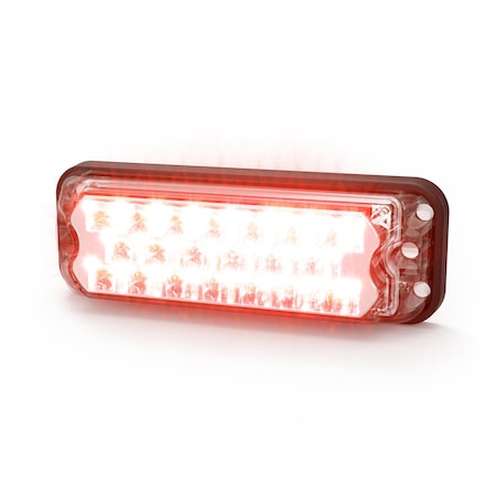 Ecco Directional Led, Rect, 7 Patterns, Red 3811R