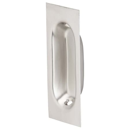 Schlage Ives Series Rectangular Pull, 3-1/8 in W, 7/16 in D, 1-5/16 in H, Brass, Satin Chrome 22B26D