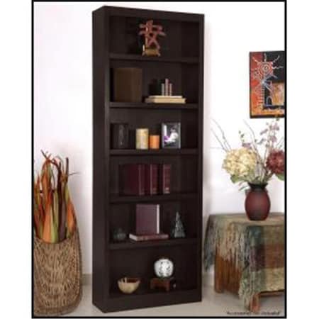 Convenience Concepts Single Wide Bookcase, Espresso Finish 6 Shelves HI821703