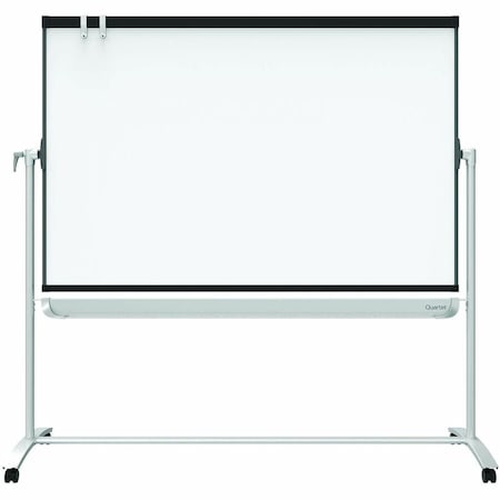 Quartet Dry Erase Board, Steel, 36 in, 48 in, Aluminum Frame, White, Gloss ECM43P2