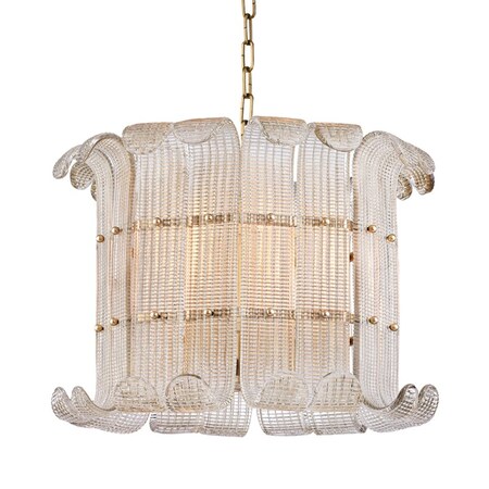 Hudson Valley Lighting Brasher 8 Light Chandelier 22.75 In. Aged Brass 2908-AGB