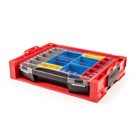 Tekton Lidded Drawer i-BOXX with 12-Piece Organizer Bin Set in Stacking Drawer Rack OLB94022