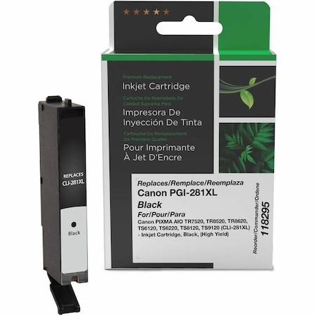 Cig Clover Imaging Remanufactured High Yield Black Ink Cartridge for Canon CLI-281XL 118295