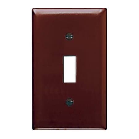 Pass & Seymour Brn 1G Nyl Wall Plate TP1CC15