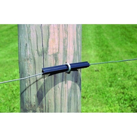 Zareba HT4FTI25/500-540T Fin-Tube Insulator, Steel, Polyethylene, Black HT4FT125/500-540T