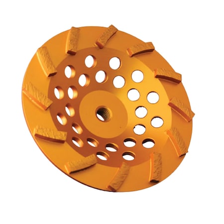 Continental Abrasives 7in x 7/8in-5/8in - 24 Segment Premium Turbo Diamond Grinding Cup DB-00868