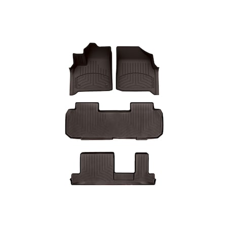 Weathertech Cocoa, Front and Rear and Rear FloorLiner HP 471228-1-3-4IM
