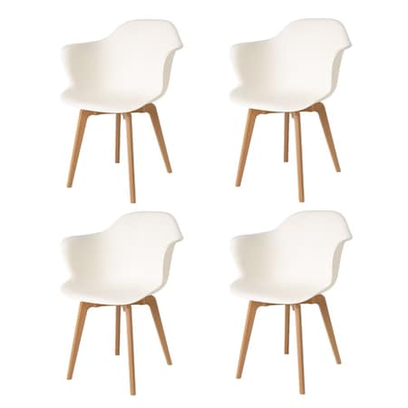 Lagoon Indoor Penguin Resin Dining Chair with Polypropylene Legs, 4PK 7067W9-NDTOS