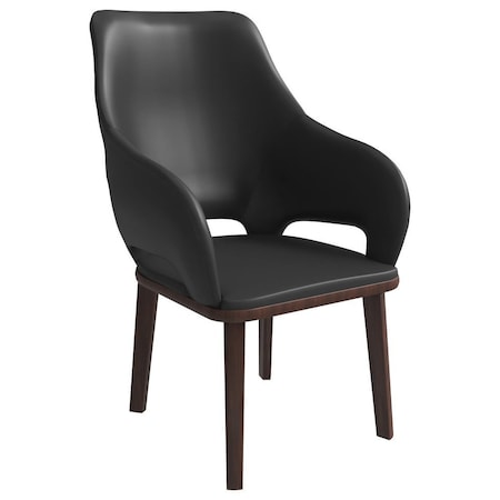 Leisuremod Vivara Collection Modern Dining Chair in Dark Grey VC23DGR
