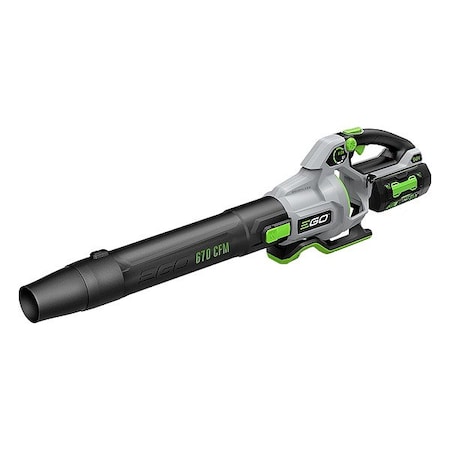 Ego POWER+ Cordless Battery-Powered Handheld Leaf Blower, 670 cfm, 180 mph, Battery Included, 64 dB LB6703